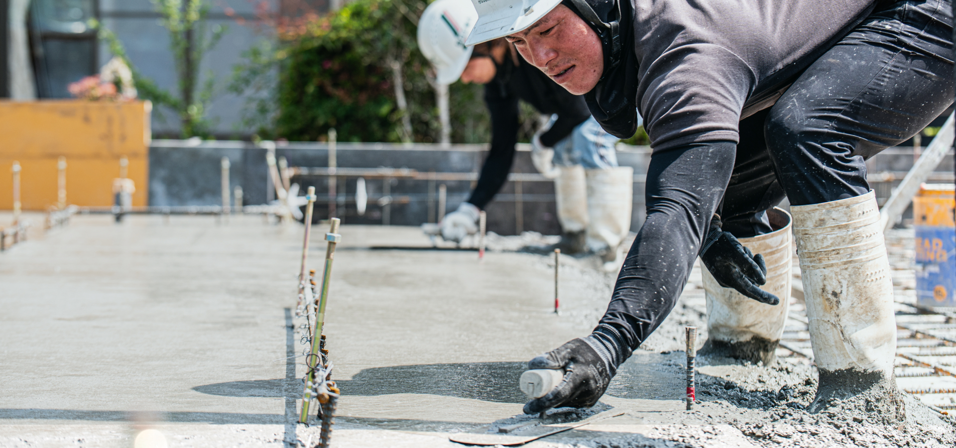 外構工事の施工風景