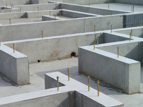 住宅基礎工事一式のコンクリート打設前の施工状況